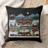 "歴史的なくねり、オレゴンのクリスマス" クッション (ブランケット)