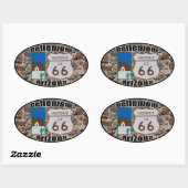歴史的なアメリカのルート66ベルモントアリゾナ 楕円形シール (シート)