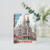 歴史的なアントワープ・ベルギー旅行 ポストカード (スタンド正面)