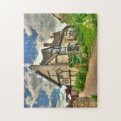 歴史的なイギリスのカントリーパブリックハウスシーン ジグソーパズル (縦)