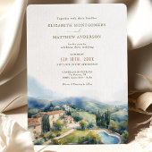 歴史的なカステッロディペトラタアッシジイタリ結婚アズ 招待状