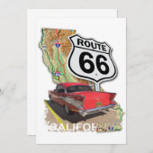 歴史的なカリフォルニアルート66 サンキューカード (正面/裏面)