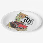 歴史的なカリフォルニアルート66 ペーパープレート (アングル)