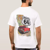 歴史的なカリフォルニアルート66 Tシャツ (裏面)