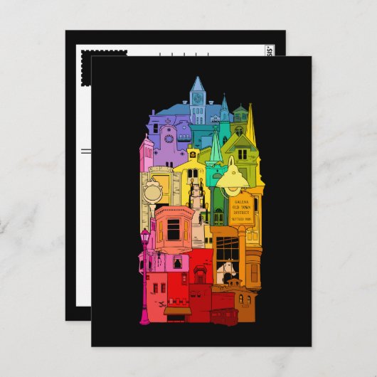 歴史的なガレナイリノイの虹 ポストカード (正面/裏面)