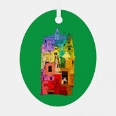 歴史的なガレナイリノイの虹 メタルオーナメント (裏面)