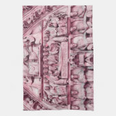 歴史的なキリスト教彫刻ノートルダムパリ キッチンタオル (縦)