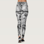 歴史的なキリスト教彫刻ノートルダムパリ レギンス (裏面)