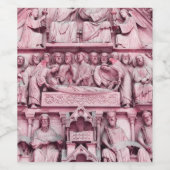 歴史的なキリスト教彫刻ノートルダムパリ ワインラベル (シングルラベル)