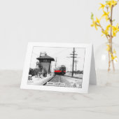 歴史的なクレアモント – 折り畳まれたグリーティングカード カード (黄色い花)