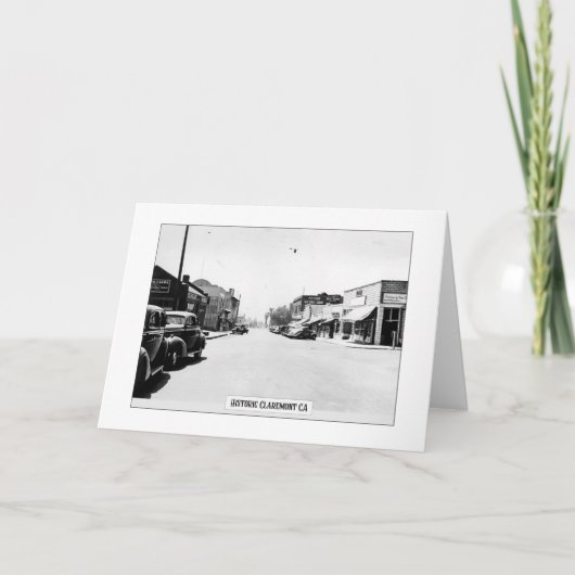 歴史的なクレアモント – 折り畳まれたグリーティングカード カード (正面)