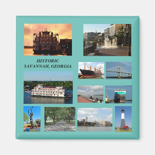 歴史的なサバンナ、ジョージアの磁石 マグネット (正面)