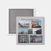 歴史的なサバンナ、ジョージアの磁石 マグネット (正面/裏面)