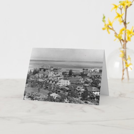 歴史的なサラソタ、フロリダ州のブランクカード カード (黄色い花)