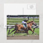 歴史的なサラトガレーストラックでサラブレッド・レース ポストカード (正面/裏面)