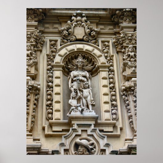 歴史的なサンディエゴ建築 ポスター (正面)