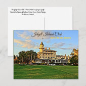 歴史的なジキル・アイランドクラブジキル・アイランドジョージア ポストカード (正面/裏面)