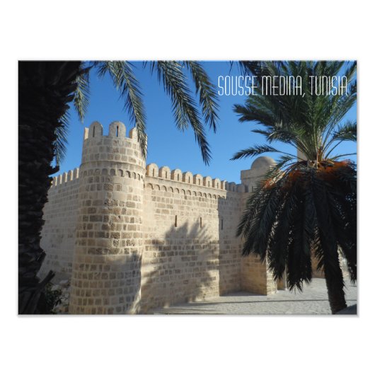 歴史的なスースの町メディナ写真チュニジア フォトプリント            (正面)
