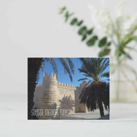 歴史的なスースメディナ通りシーンチュニジア ポストカード (スタンド正面)