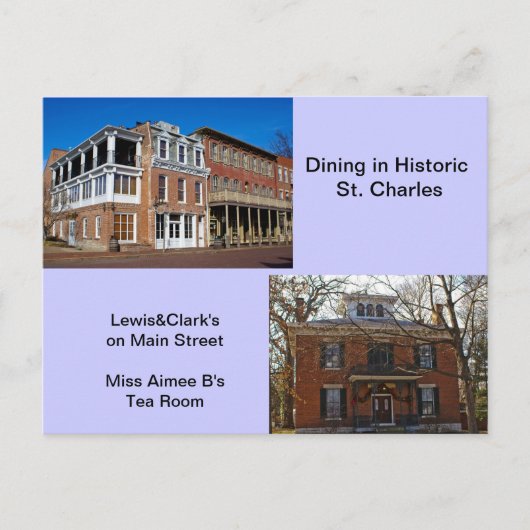 歴史的なセントチャールズでの食事 ポストカード (正面)