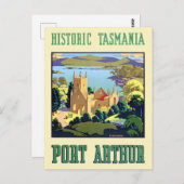 歴史的なタスマニア港アーサー・ヴィンテージのポスター1930年代 ポストカード (正面/裏面)