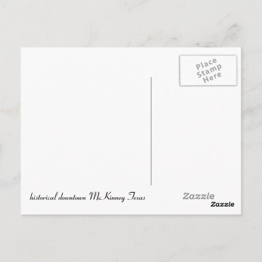 歴史的なダウンタウンのマッキニーテキサス州 ポストカード (裏面)