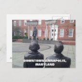歴史的なダウンタウンアナポリスメリーランド ポストカード (正面/裏面)