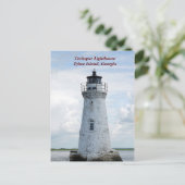 歴史的なティビー島グルジアライトハウス シーズンポストカード (スタンド正面)