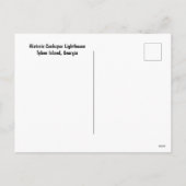 歴史的なティビー島グルジアライトハウス シーズンポストカード (裏面)