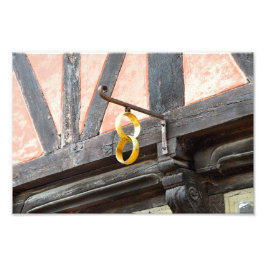 歴史的なデンマークのジュエリーストアの看板 フォトプリント           