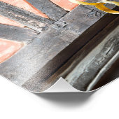 歴史的なデンマークのジュエリーストアの看板 フォトプリント (角)