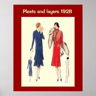 歴史的なファッション1928年 ポスター