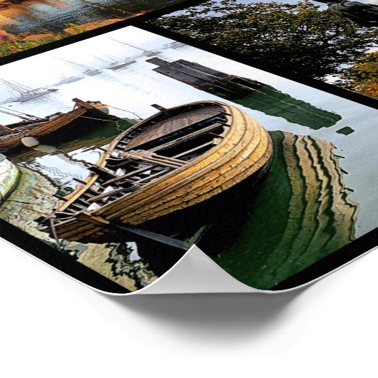 歴史的なプリマス・マサチューセッツのコラージュ ポスター (角)