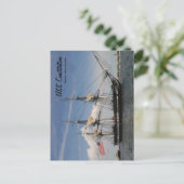 歴史的なボストンUSS憲法はがき船 ポストカード (スタンド正面)