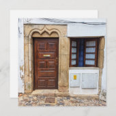歴史的なポルトガルのドアのグリーティングカード シーズンカード (正面/裏面)