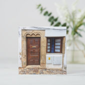 歴史的なポルトガルのドアのグリーティングカード シーズンカード (スタンド正面)