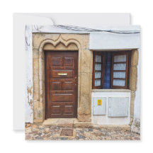 歴史的なポルトガルのドアのグリーティングカード