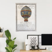 歴史的なモンゴルファイアブラザーズ1783バルーンフライト ポスター (ホームオフィス)