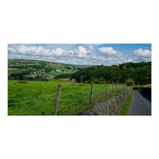 歴史的なヨークシャーの風景 ポスター (正面)