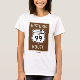 歴史的なルート米国のハイウェー99 (カリフォルニア) Tシャツ