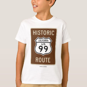 歴史的なルート米国のハイウェー99 (カリフォルニア) Tシャツ