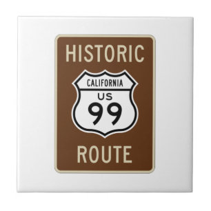 歴史的なルート米国のルート99の(カリフォルニア)印 タイル