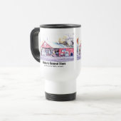 歴史的なルート66のアリゾナの雑貨店の水彩画 トラベルマグ (正面左)