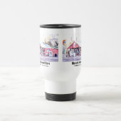 歴史的なルート66のアリゾナの雑貨店の水彩画 トラベルマグ (中央)