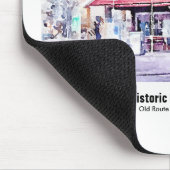 歴史的なルート66のアリゾナの雑貨店の水彩画 マウスパッド (コーナー)