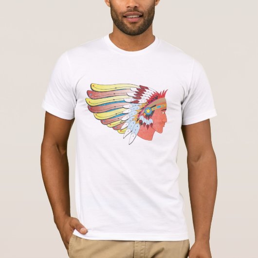歴史的なルート66のインディアンの酋長 Tシャツ (正面)