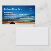 歴史的なルート66の近くの砂漠の日没 名刺 (正面/裏面)