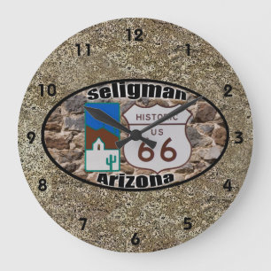 歴史的なルート66の~ Seligman、アリゾナ ラージ壁時計