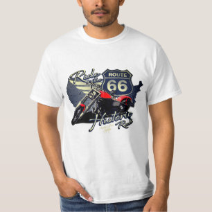 歴史的なルート66をバイクでドライブ ロードトリップT Tシャツ