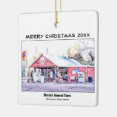 歴史的なルート66アリゾナ一般店水彩色 セラミックオーナメント (左)